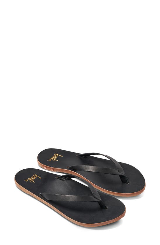 Beek Seabird Flip Flop In Black/black
