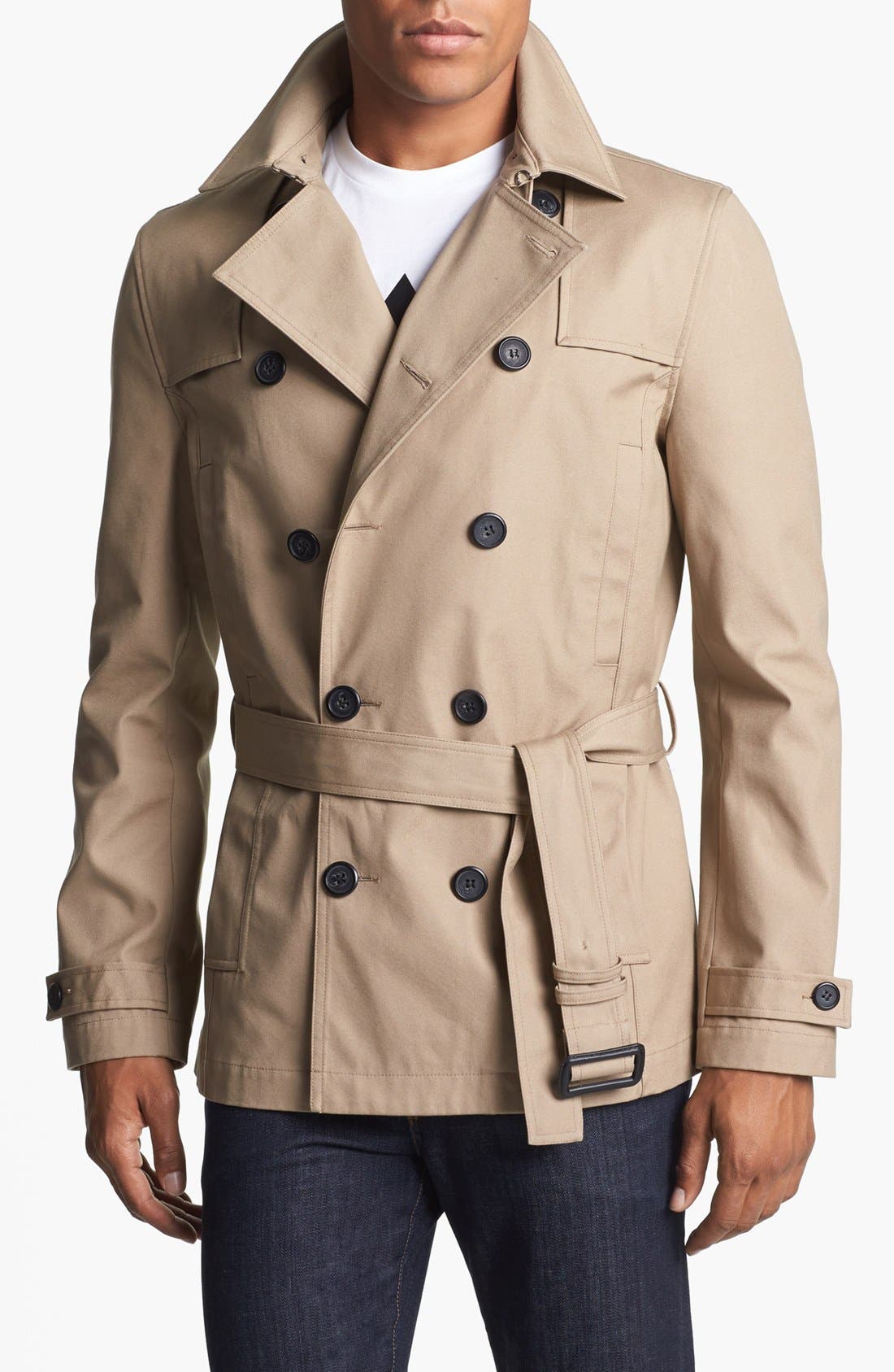 Topman Short Trench Coat Nordstrom