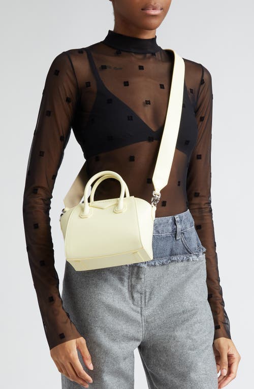 Givenchy Antigona Toy Leather Handbag In Soft Yellow/natural Beige