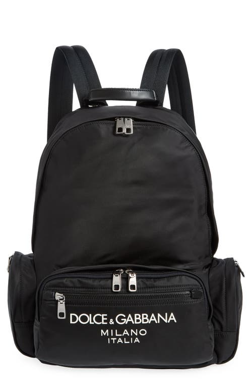 Shop Dolce & Gabbana Dolce&gabbana Logo Backpack In Black/blac
