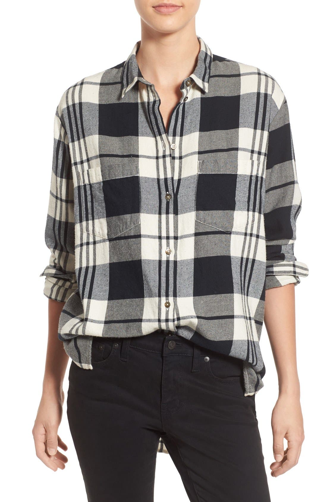 Madewell 'Ex Boyfriend' Plaid Oversize Cotton Shirt Nordstrom