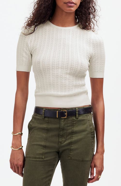 MADEWELL MADEWELL THE SIGNATURE OPEN KNIT CREWNECK SWEATER TOP 