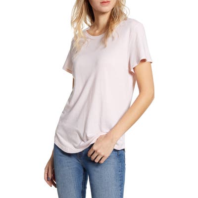 Splendid Abbie Crewneck Cotton Blend Tee, Pink