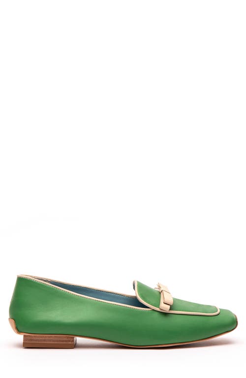Suzanne Bow Loafer in Green/Oyster