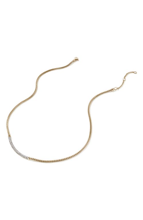 Shop John Hardy Jh Essential 14k Gold Pavé Diamond Necklace, 2.5mm