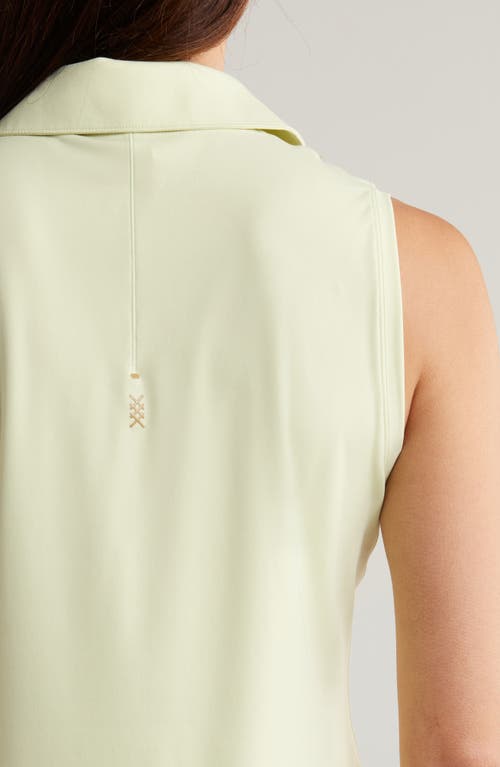 Shop Rhone Course To Court Sleeveless Polo In Lime Zest