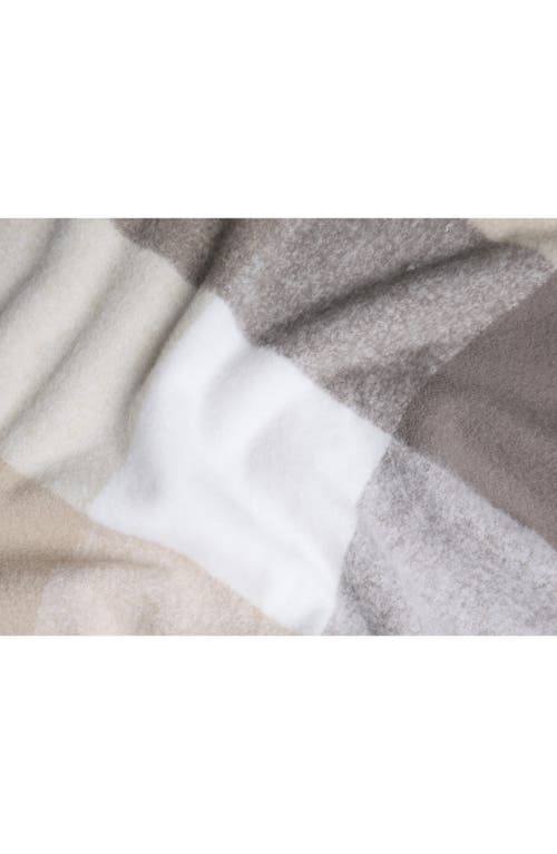 Parachute Wool Blend Throw Blanket In Natural Plaid