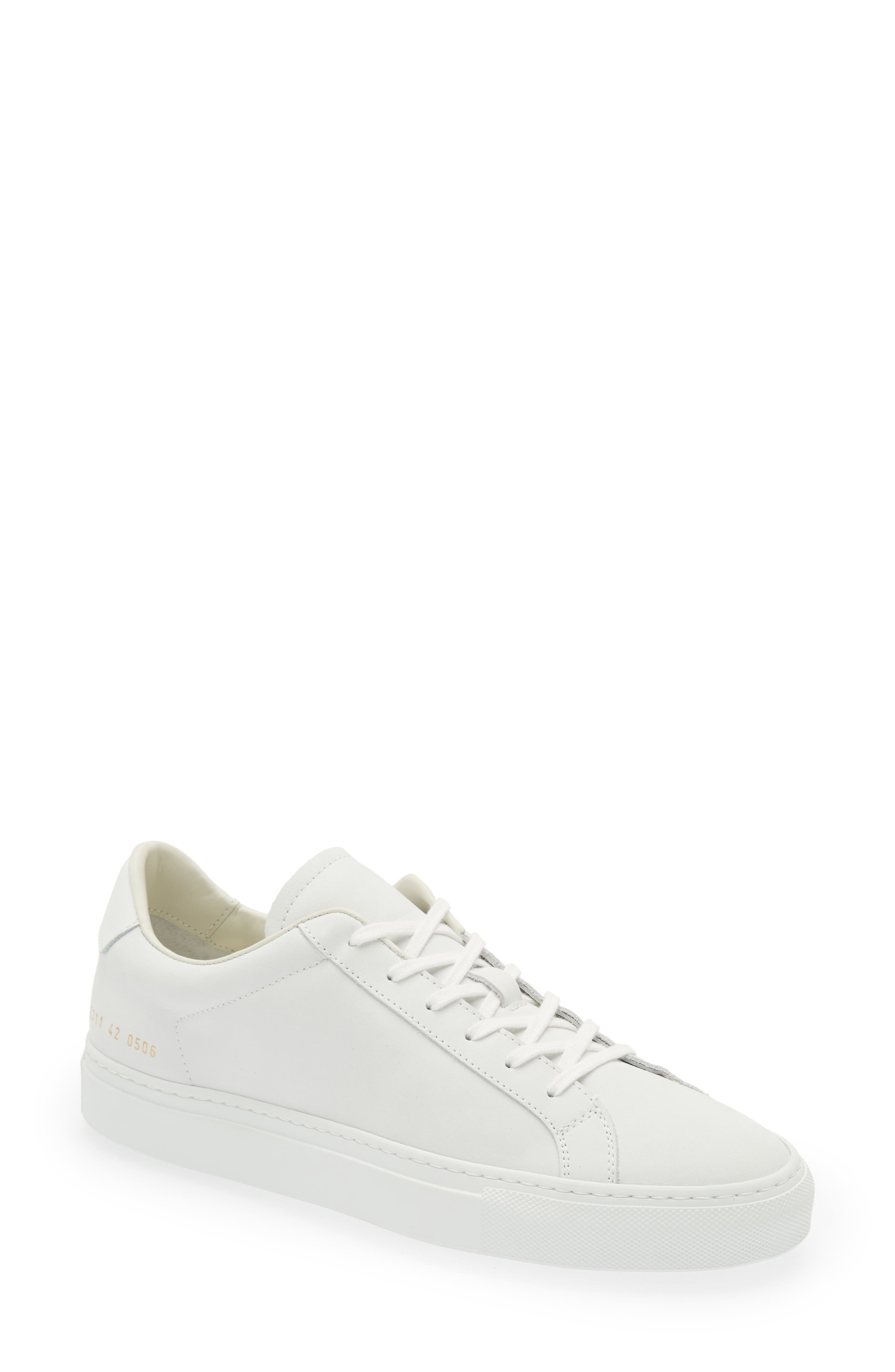 Common Projects Retro Low Top Sneaker in White/White at Nordstrom, Size 7Us