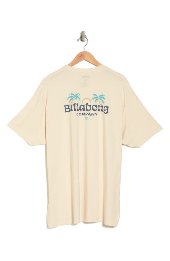 Shop Billabong Logo Cotton Graphic T-shirt In Cream