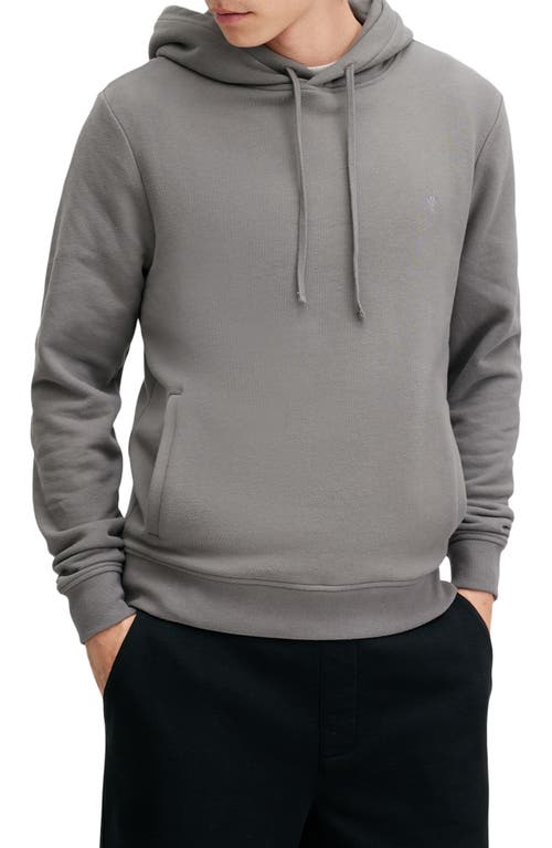 Shop Allsaints Raven Cotton Hoodie In Radio Grey