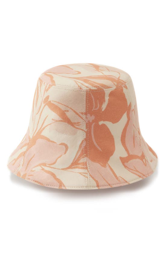 Shop Helen Kaminski Bettina Floral Bucket Hat In Parchment Blend