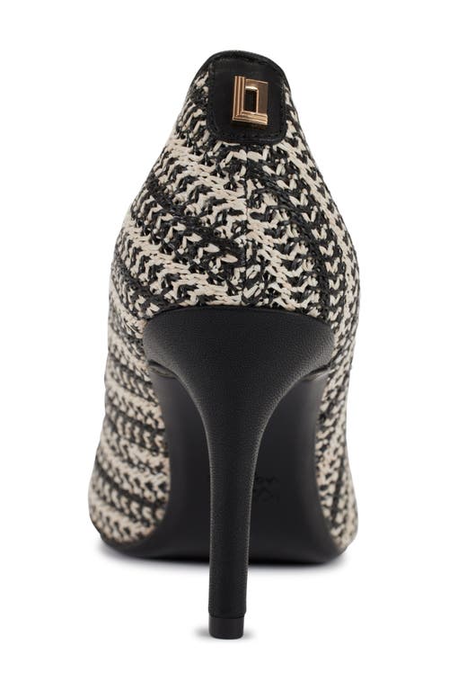 Shop Karl Lagerfeld Paris Royale Pointed Toe Pump In Black/cream