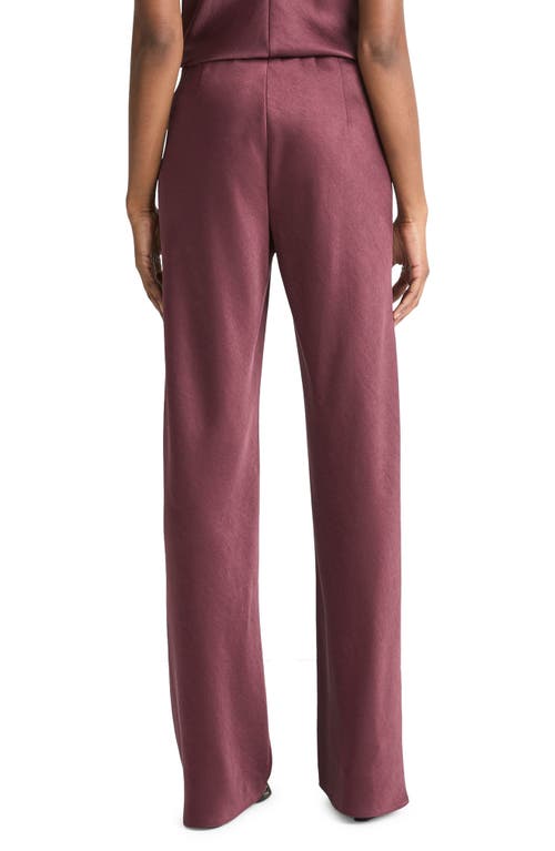 Shop Vince Fluid High Waist Straight Leg Pants In Black Rose