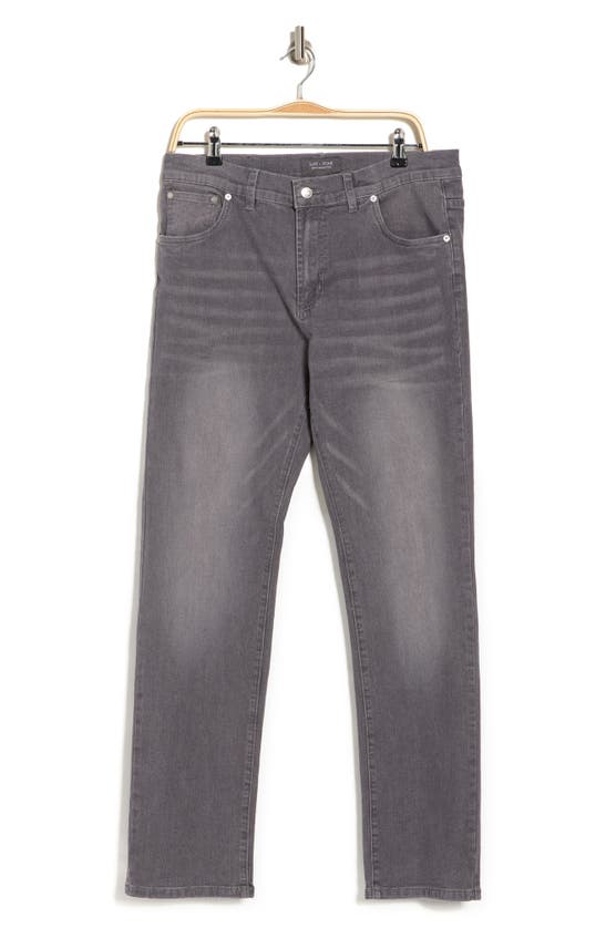 Slate & Stone Crosby Slim Straight Jeans In Light Grey Stonewash