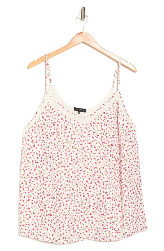 1.state Sheer Inset Camisole In Ditsy Refresh