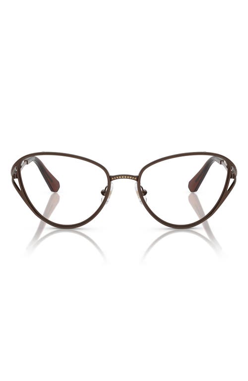 Swarovski 57mm Cat Eye Optical Glasses In Brown