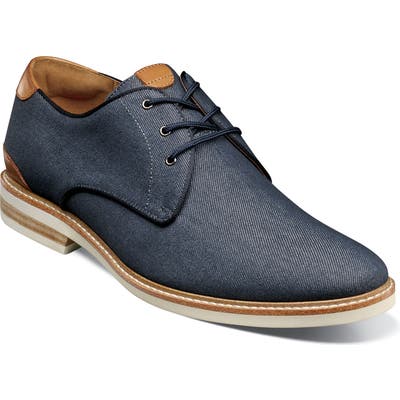 Florsheim Highland Plain Toe Derby EEE - Blue