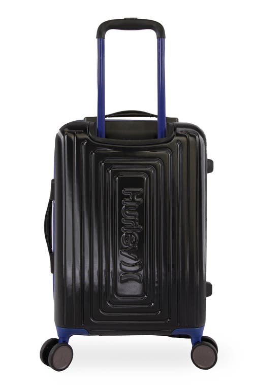 Hurley Suki 21" Hardshell Spinner Suitcase In Black/blue