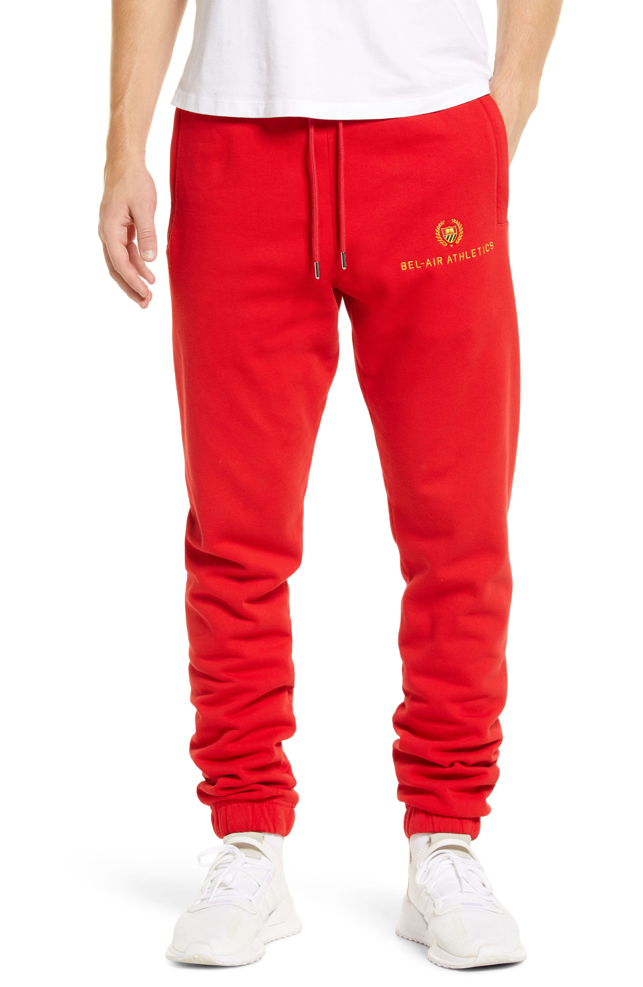 red sweatpants mens