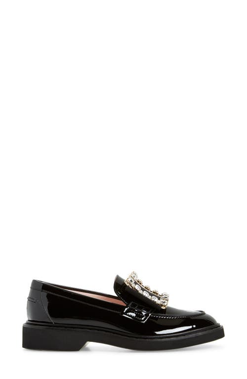 Shop Roger Vivier Viv Rangers Crystal Buckle Loafer In Black/crystal