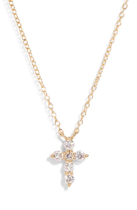 Icons Diamond Cross Pendant Necklace (Nordstrom Exclusive)