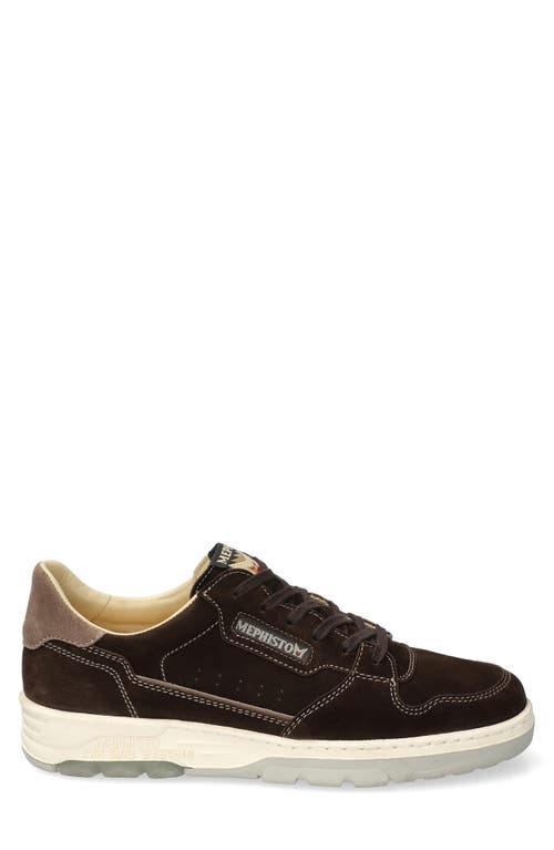 Mephisto Marius Suede Sneaker In Dark Brown