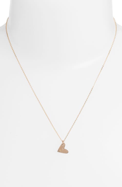 Nashelle 14k-gold Fill Initial Mini Heart Pendant Necklace In Gold/z