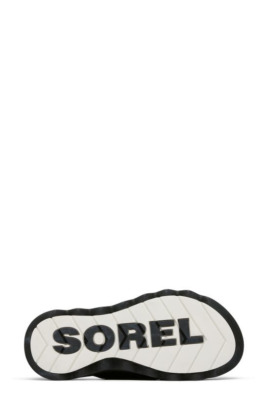 Shop Sorel Vibe Slide Sandal In Black/ Sea Salt