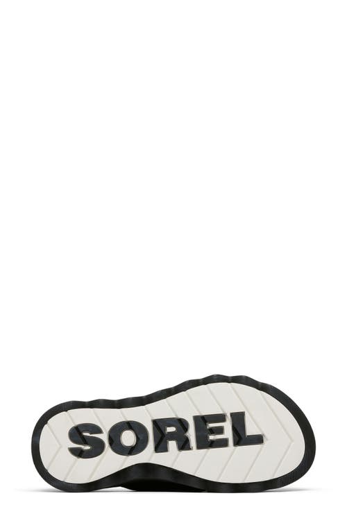 Shop Sorel Vibe Slide Sandal In Black/sea Salt