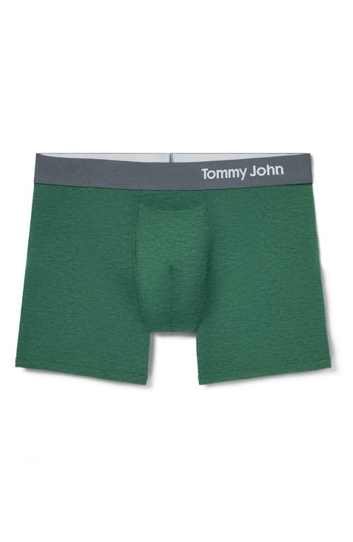 Shop Tommy John 4-inch Cool Cotton Boxer Briefs In Green Heather