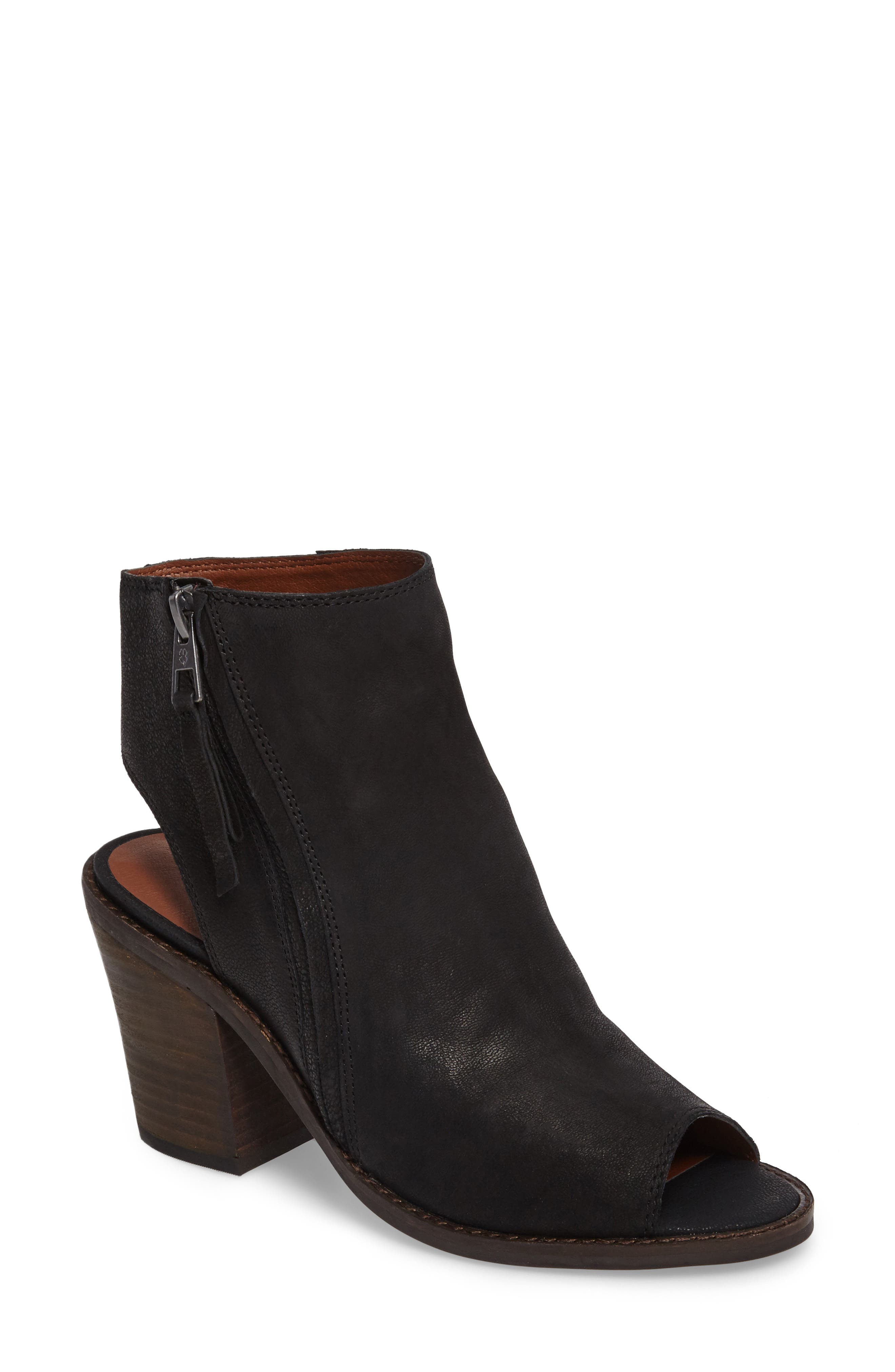 lucky brand open toe ankle boots