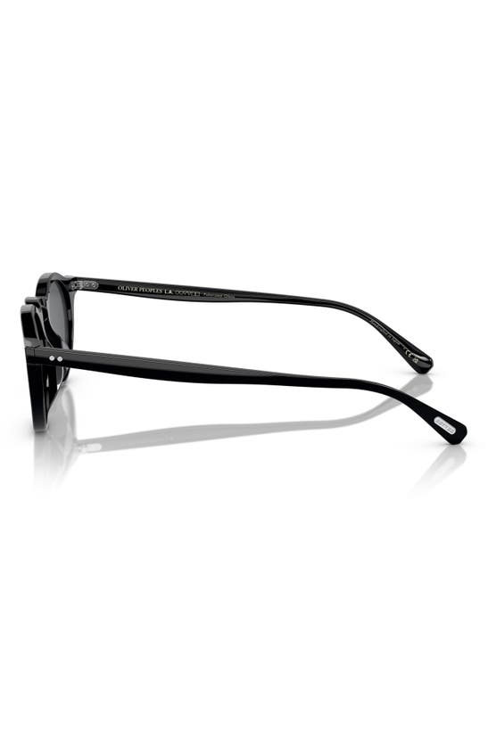 Oliver Peoples Op-13 47mm Polarized Round Sunglasses In Black
