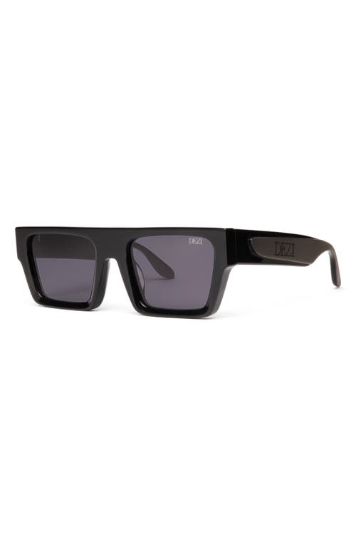 Dezi Slick 55mm Shield Sunglasses In Black/dark Smoke