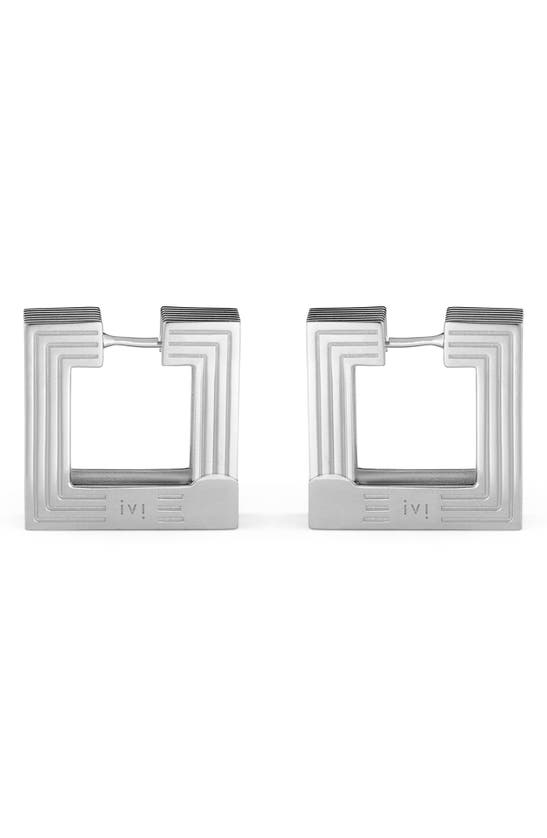 Ivi Los Angeles Medium Aurelia Hoop Earrings In Silver