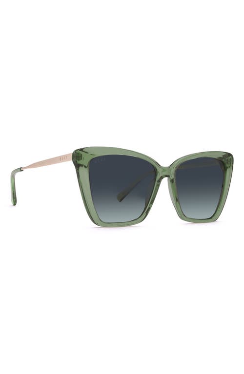 Shop Diff Becky Ii 56mm Cat Eye Sunglasses In Sage Crystal/g15