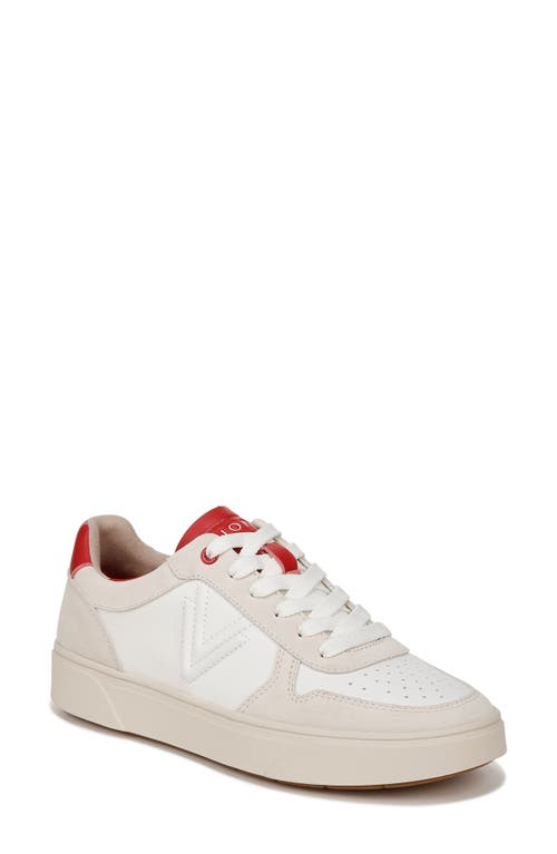 Kimmie Court Sneaker in Cream/Red