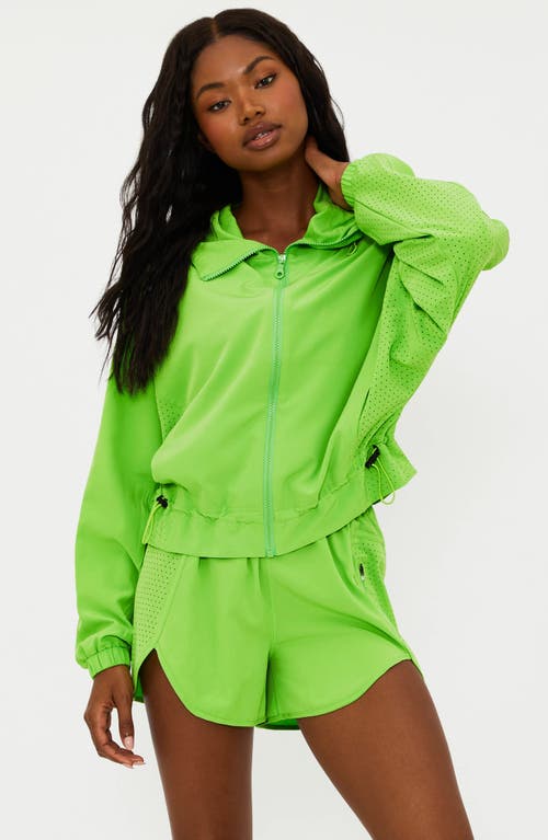 Shop Beach Riot Casen Zip-up Jacket In Palm Garden Green