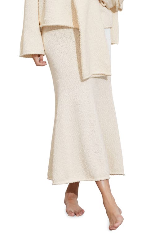 Shop & Other Stories Texture Maxi Sweater Skirt In White Dusty Light