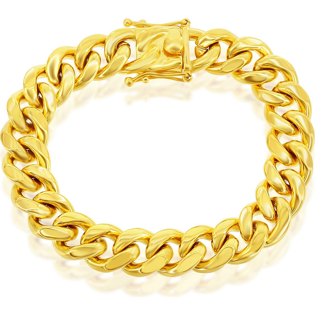 Blackjack Miami Cuban Link Bracelet In Gold
