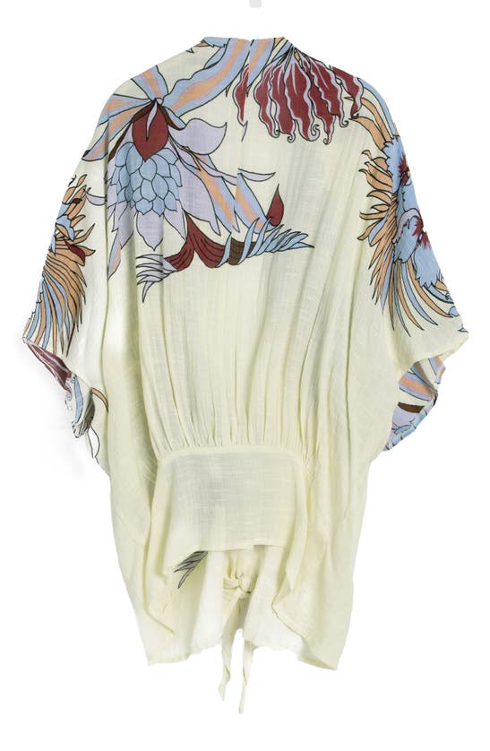 Saachi Wildflower Tie Front Short Duster In Green