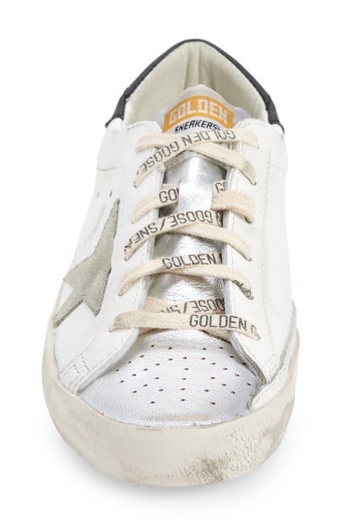 Shop Golden Goose Super-star Low Top Sneaker In White/taupe