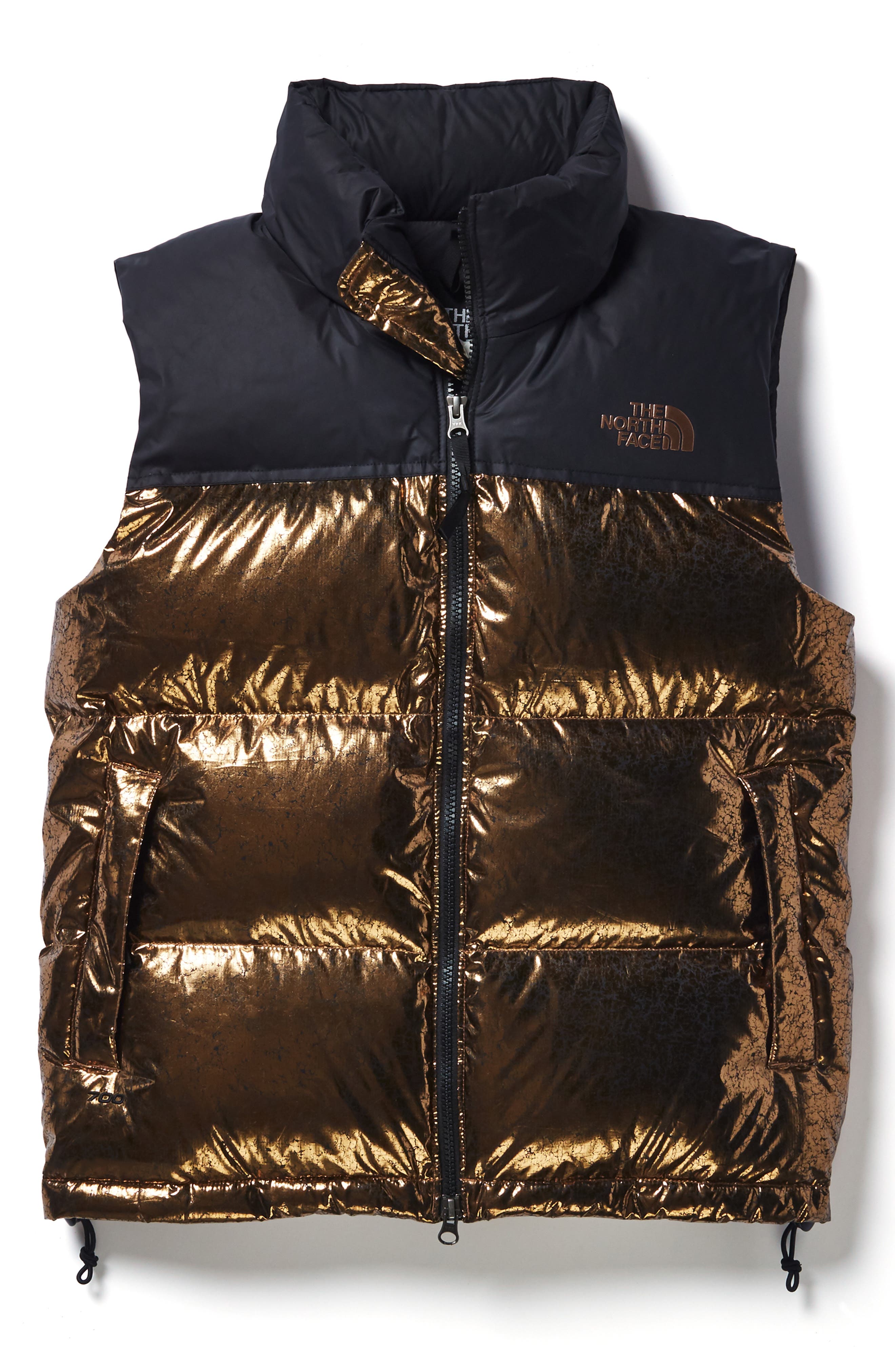 north face metallic vest