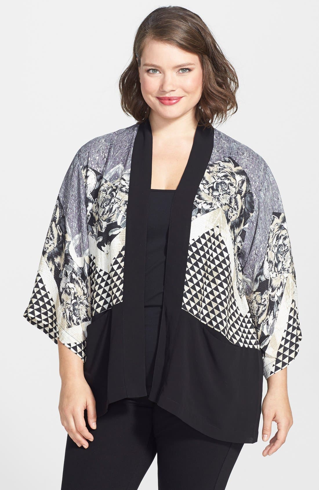 Citron Silk Kimono Jacket (Plus Size) Nordstrom
