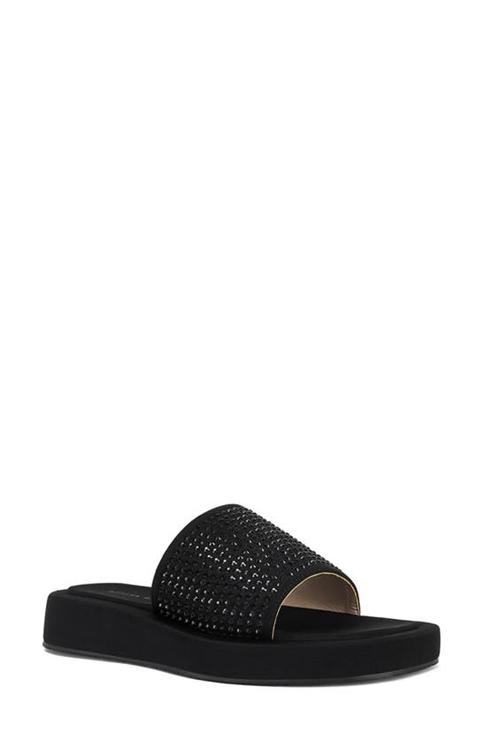 Shop Azalea Wang Islandtime Platform Slide Sandal In Black