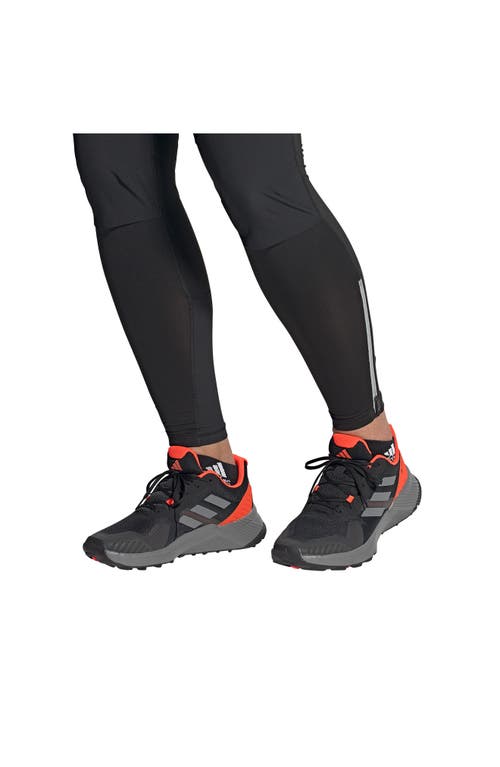 Shop Adidas Originals Adidas Terrex Soulstride Trail Running Shoe In Black/grey/solar Red