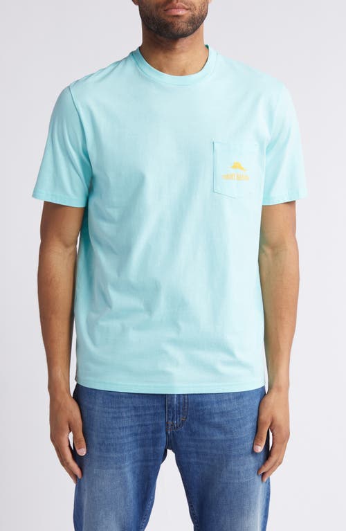 Tommy Bahama Stadium Lights Pocket Graphic T-shirt In Blue Swell