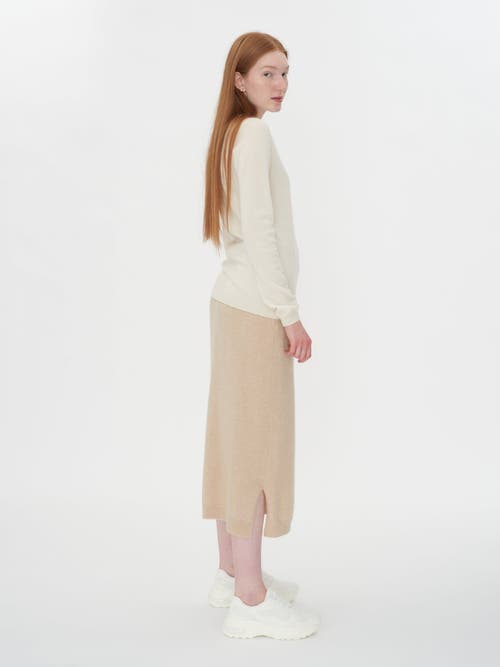 Shop Gobi Cashmere V-neck Sweater In Marshmallow