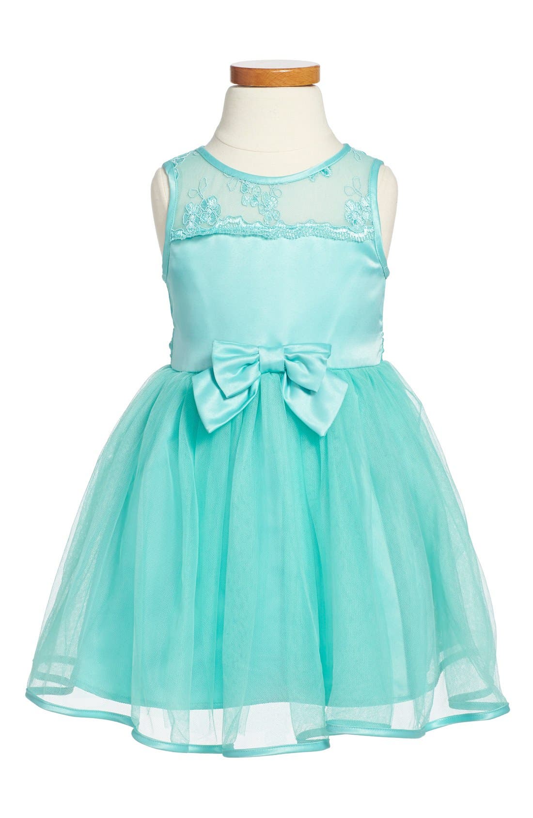 Zunie Lace & Tulle Sleeveless Party Dress (Toddler Girls, Little Girls