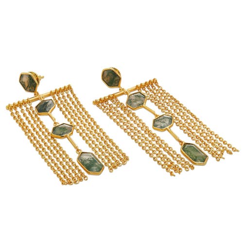 Dhwani Bhansal Zelena Chandeliers In Gold Plated