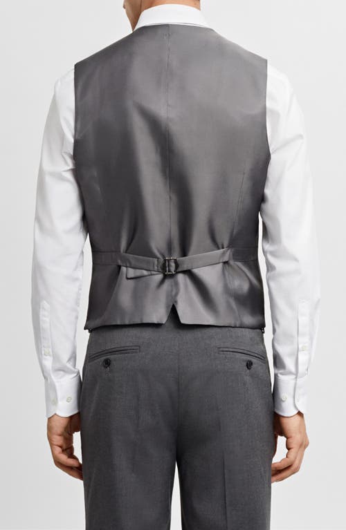 Shop Mango Slim Fit Heathered Grey Stretch Vest